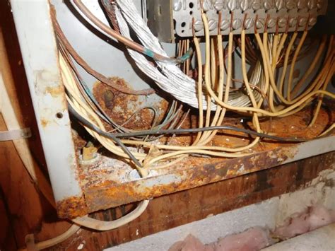 electrical box too corroded|damaged electrical panels.